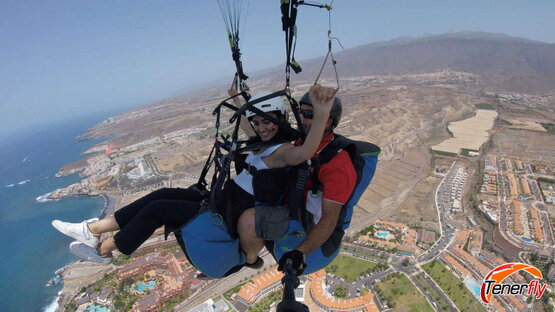 Exploring skies and skills: A view from the paraglider as I learn to fly over the charming Costa Adeje in Tenerife